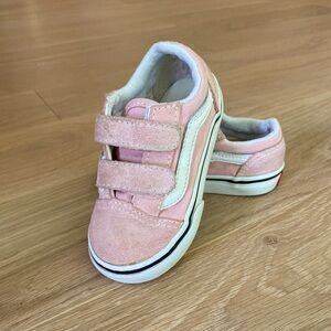 Vans Pink Kids Sneakers with Velcro